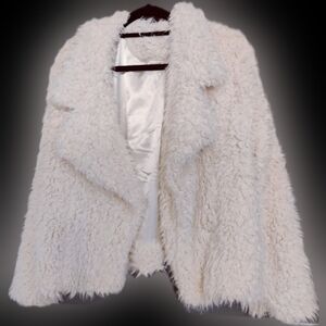 Fluffy faux fur jacket